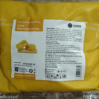 Nhân trứng chảy/ soocla chảy LAVA Farina 500g