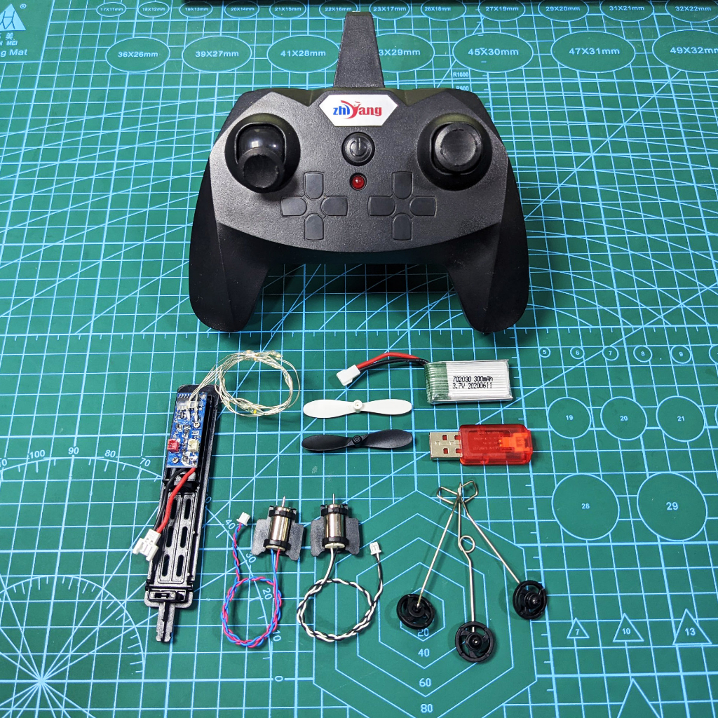 Combo đồ điện 2 kênh Sải 35cm giá rẻ dùng chế tạo máy bay, cano, xe điều khiển từ xa 250 - 300 m