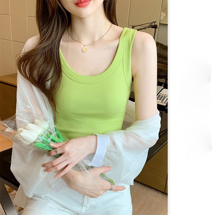 Áo thun ba lỗ nữ, áo 3 lỗ nữ SUGOLD Store dáng áo 3 lỗ ôm chất liệu thun Bo tăm lụa co dãn mạnh RZM43