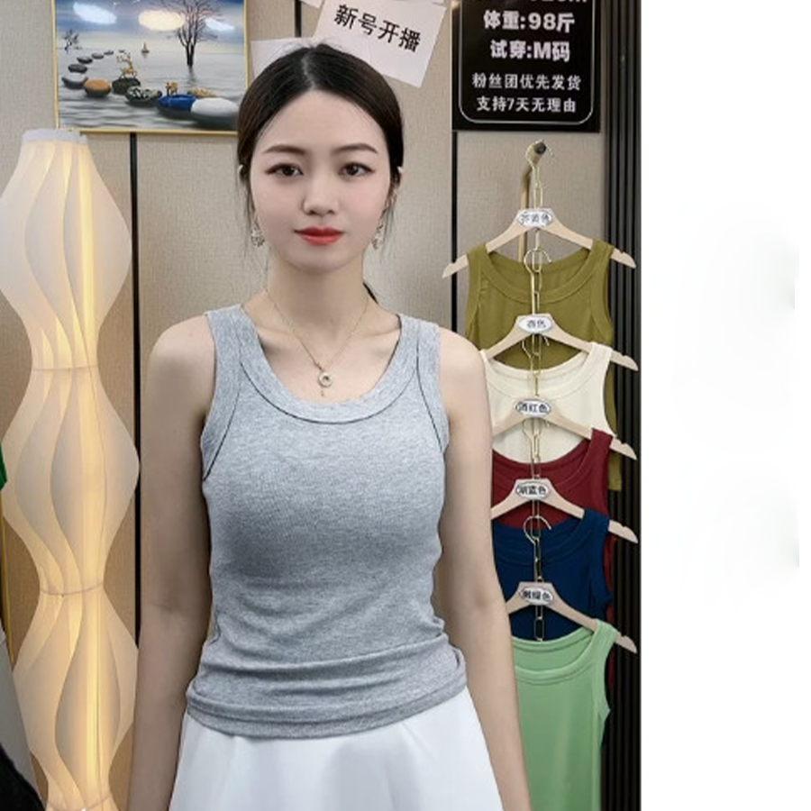 Áo thun ba lỗ nữ, áo 3 lỗ nữ SUGOLD Store dáng áo 3 lỗ ôm chất liệu thun Bo tăm lụa co dãn mạnh RZM43