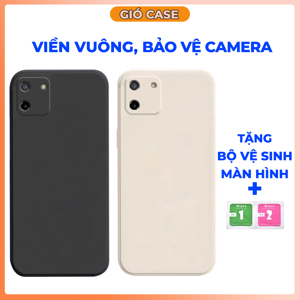 Ốp lưng Realme C11,Realme C20, Realme C21y, Realme C15, Realme C12 cạnh vuông, viền vuông, dẻo mềm mịn