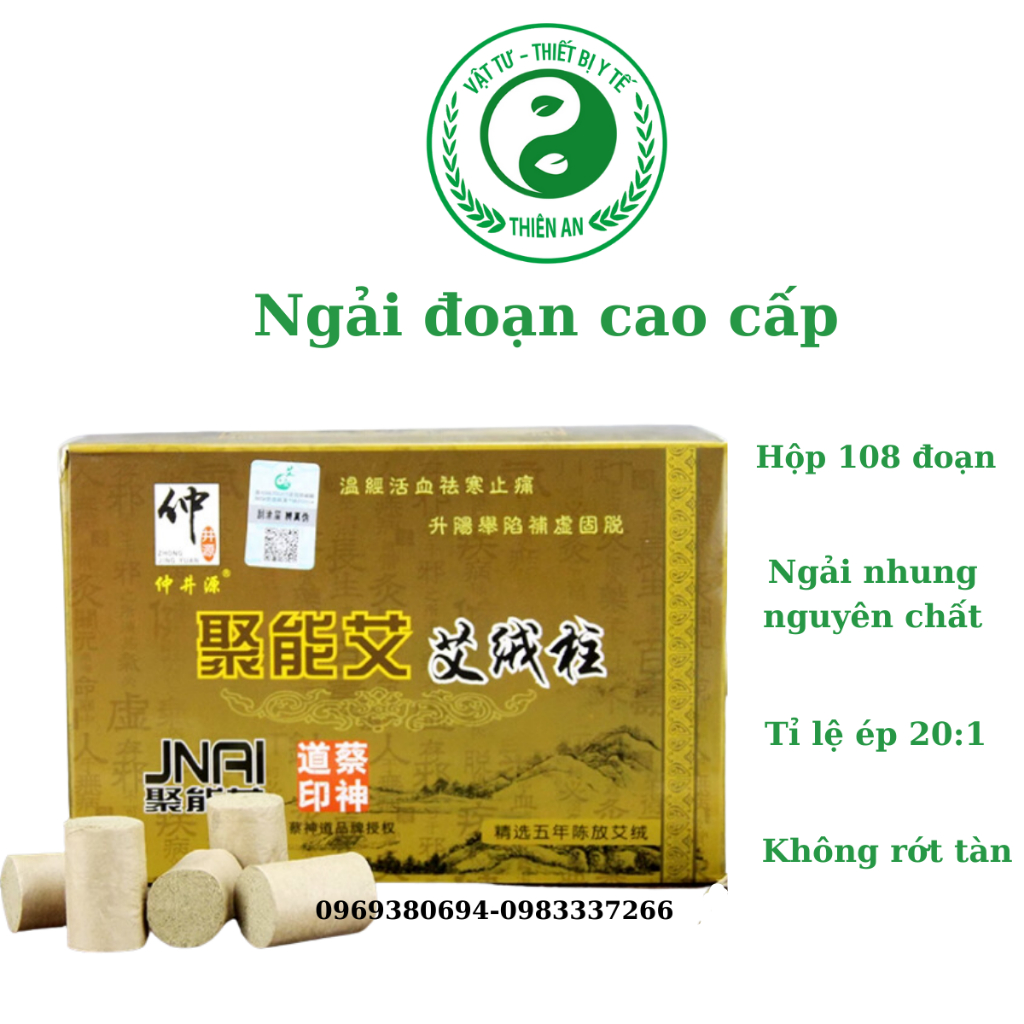 Ngải đoạn cao cấp 10 năm- Ngải nhung- Hộp 108 đoạn