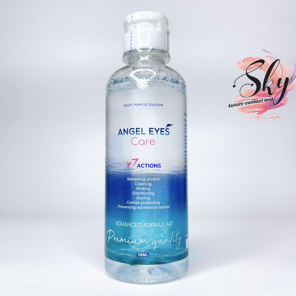 Nước ngâm lens siêu cấp ẩm Sky Contact lens model  Angel Eyes Care dung tích 150 ml và 360 ml