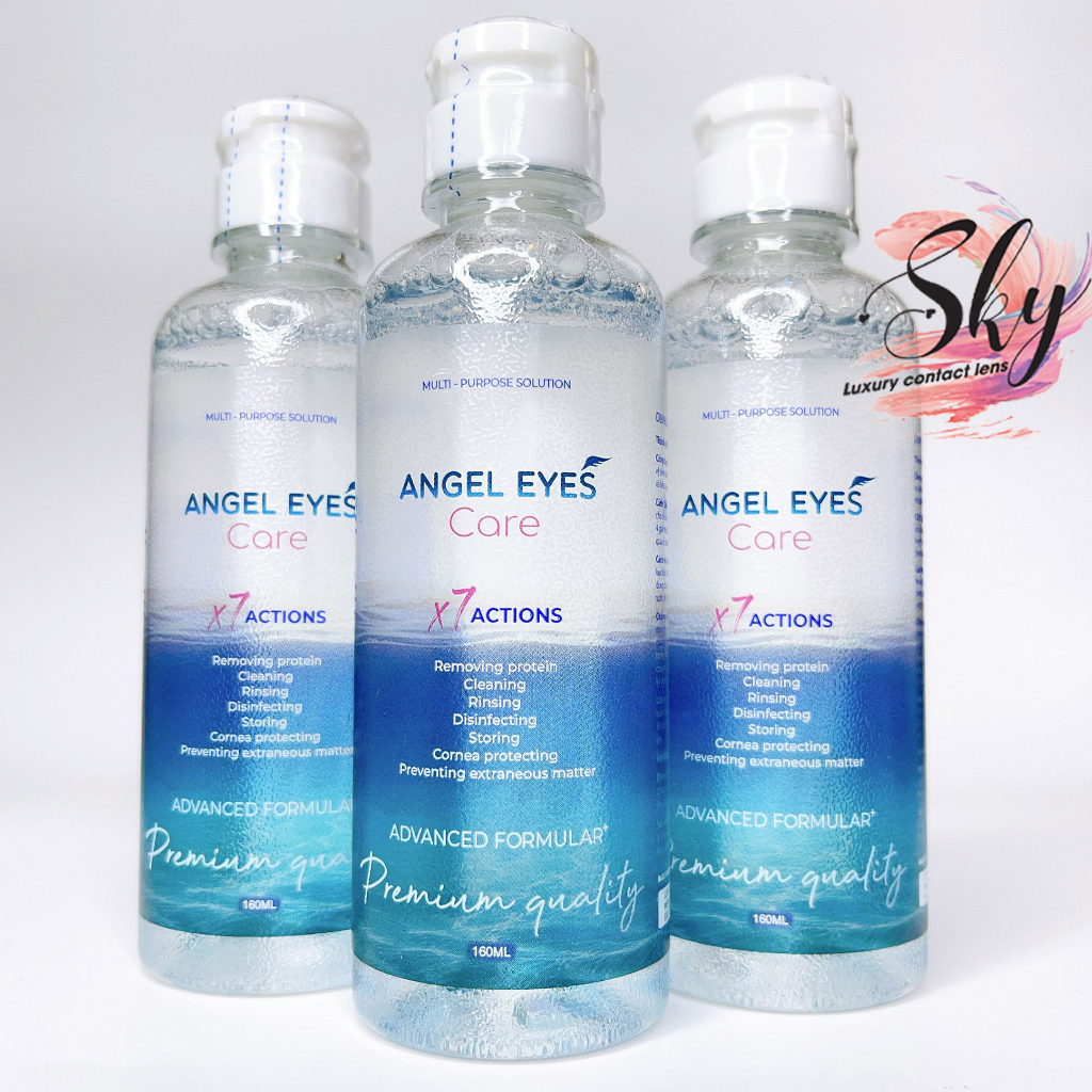 Nước ngâm lens siêu cấp ẩm Sky Contact lens model  Angel Eyes Care dung tích 150 ml và 360 ml