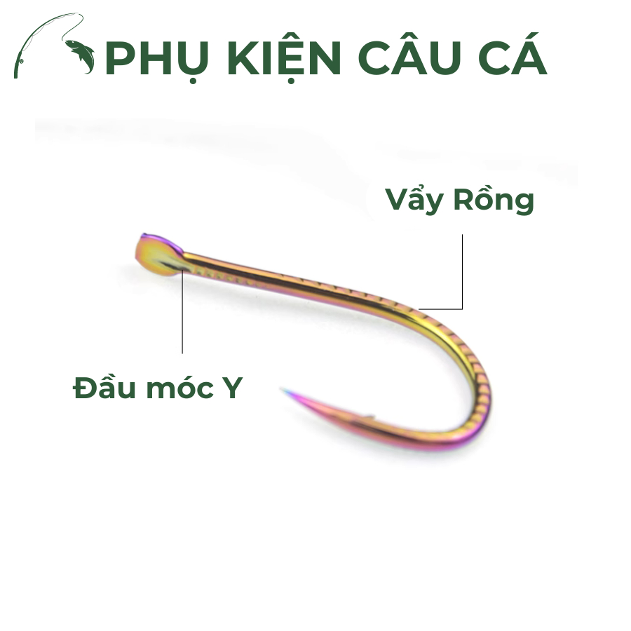 Lưỡi Câu Đài Titan Vẩy rồng Siêu Cứng