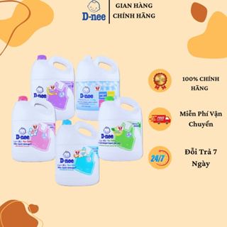 Nước giặt xả quần áo cho bé Dnee can 3000ml hàng chính hãng đại thịnh có 5