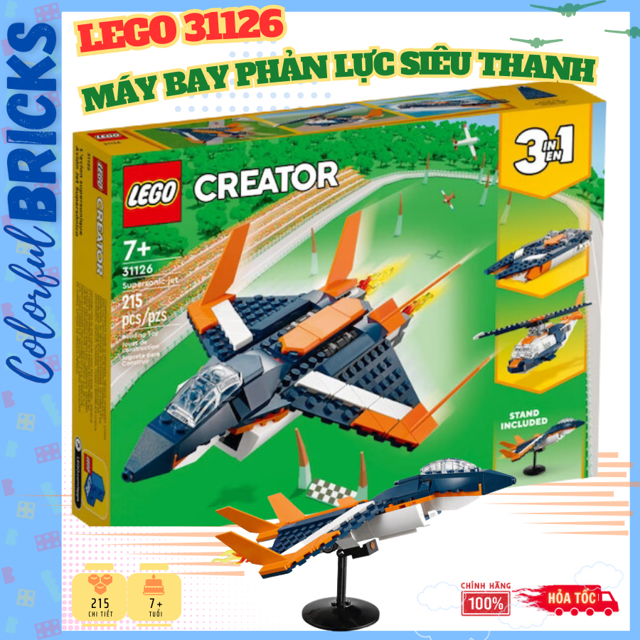 Lego 31126 - Máy bay phản lực siêu thanh  - Lego Creator 3in1 Chính hãng