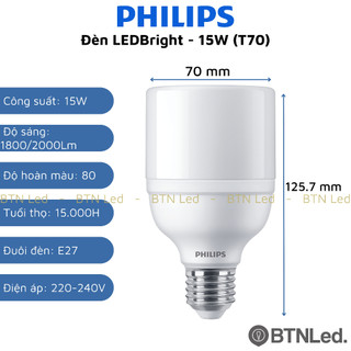 Bóng đèn PHILIPS LEDBright E27 230V