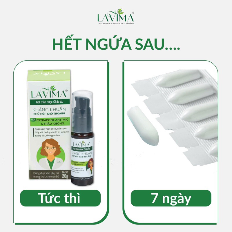 Gel bôi thảo dược LAVIMA ANTIMIC giảm nhanh cơn ngứa, khử mùi vùng Y