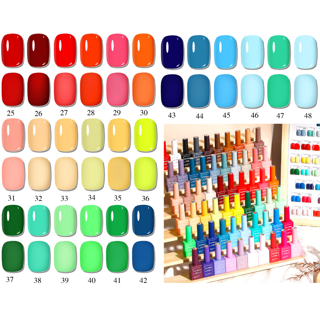 Sơn gel móng tay hơ đèn Gairriy chai15ml chăm sóc móng làm đẹp nail mi spa shop hoangnam