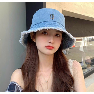 Mũ bucket Denim rách vành cao cấp chống nắng, nón vành tròn nhẹ thoáng phong cách Ulzzang Hot Trend hè 2021