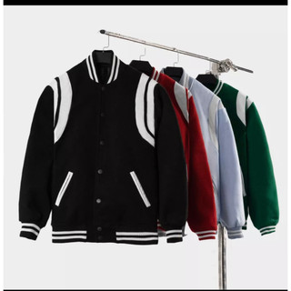 Bomber teddy chất dạ phối cầu vai da đủ 4 màu - áo khoác bomber teddy 2 lớp siêu ấm phong cách hàn quốc