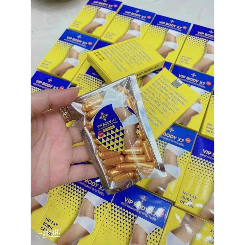 Giảm cân Vip Body Thái Lan Liệu trinh 30 viên+ tặng  kem 50v detox  Nhật