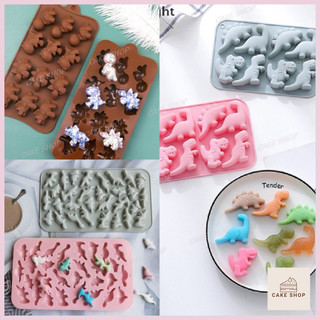 HCM-Khuôn Silicon Khủng Long Dễ Thương Làm Socola, Đậu Hũ Non, Thạch Rau câu, Pudding, Làm Xà Bông CAKESHOP