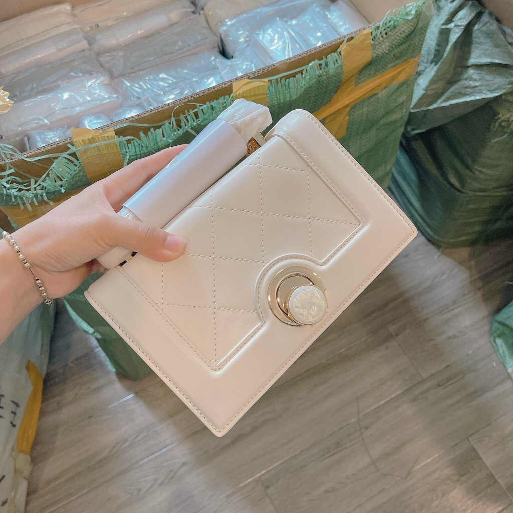 Túi xách nữ, túi P khóa xoay size 22