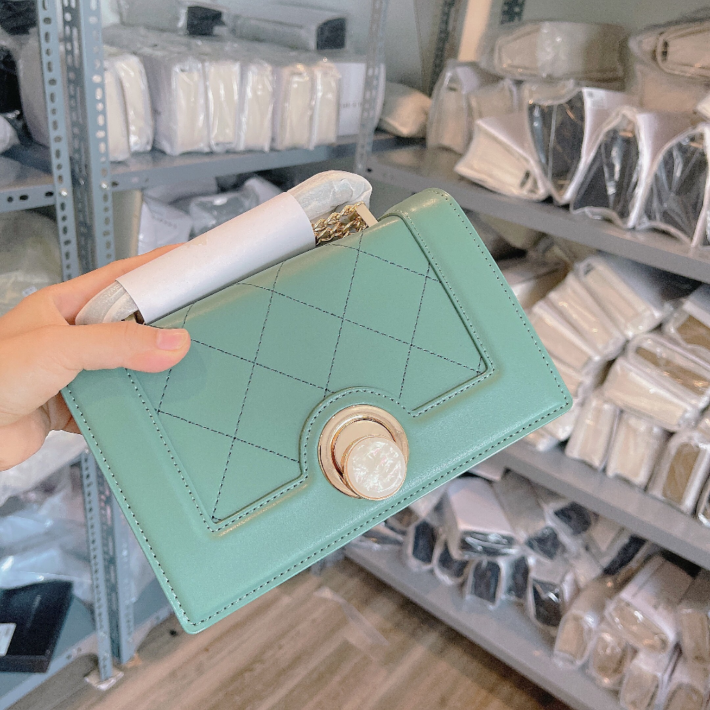 Túi xách nữ, túi P khóa xoay size 22