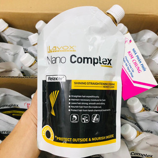 Thuốc Duỗi Phủ Bóng 1 bước siêu dưỡng Nano Complex Lavox 500ml