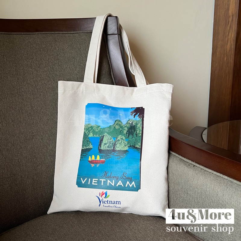 Túi vải tote khoác vai in hình Việt Nam thời trang thân thiện môi trường
