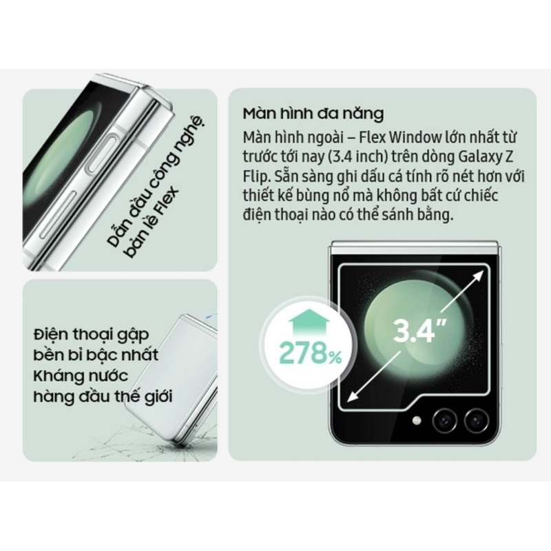 Điện thoại Samsung Galaxy Z Flip 5 - Hàng chính hãng mới nguyên Seal