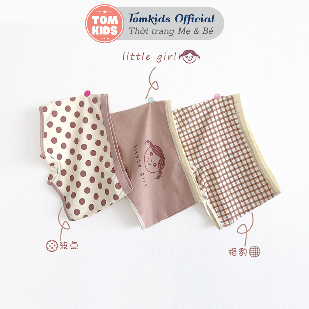 Bộ 3 Quần Lót Cotton Kháng Khuẩn Cho Bé Gái