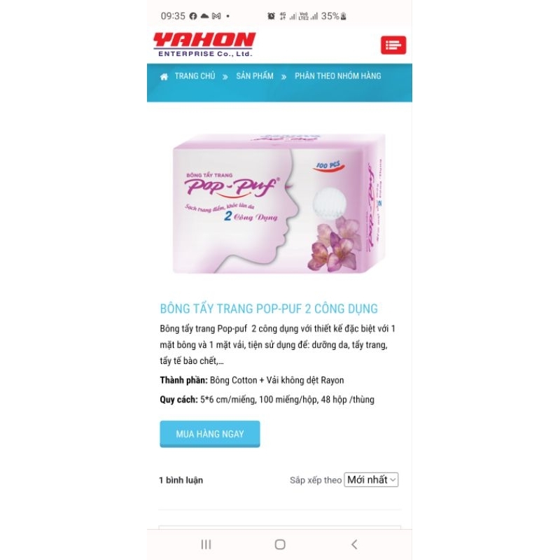 Bông tẩy trang POP-PUFF