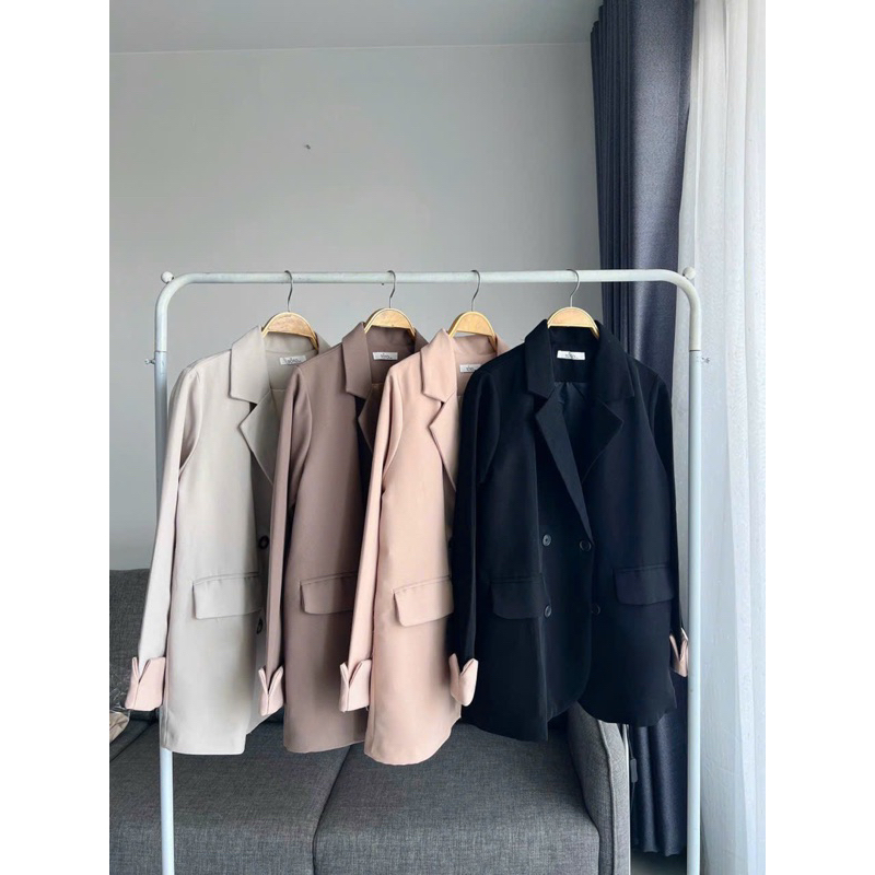 Áo khoác Blazer nữ gấp tay 2 lớp siêu víp dành cho các nàng dễ phối đồ