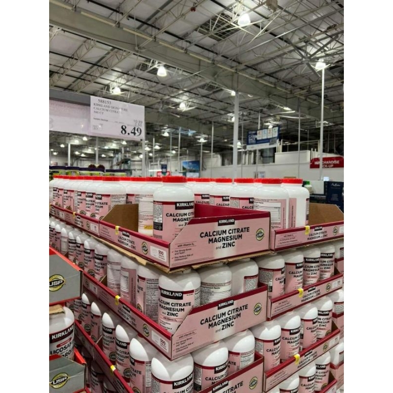 Calcium citrate zinc kirkland canxi zinc500 viên mỹ