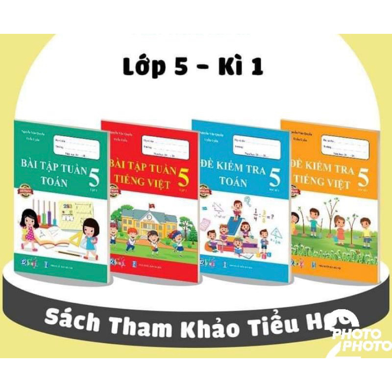 Sách - Combo Đề Kiểm Tra Và Bài Tập Tuần Toán Và Tiếng Việt Lớp 5 - Học Kì 1