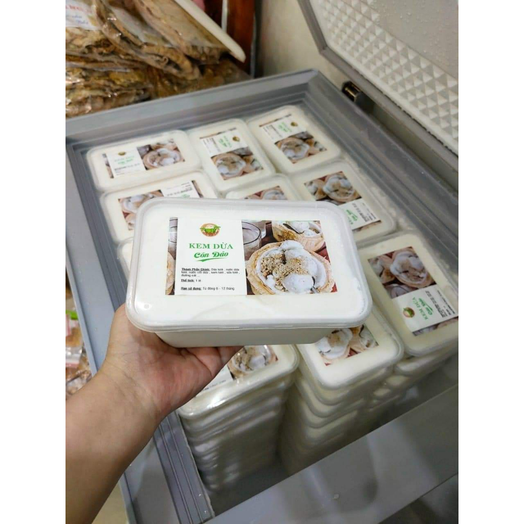 52k 1 hộp kem dừa côn đảo 1000ml (giao nhanh HCM)