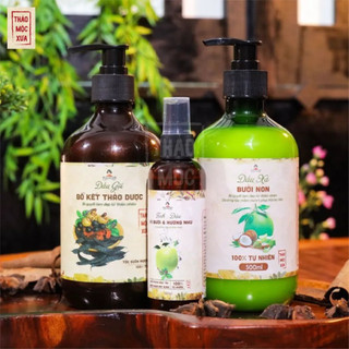 [Combo 3 Chai] Gội Xả Bồ Kết Thảo Mộc Xưa Ngăn Rụng Tóc Giúp Tóc Nhanh Dài Kích Thích Mọc Tóc Con