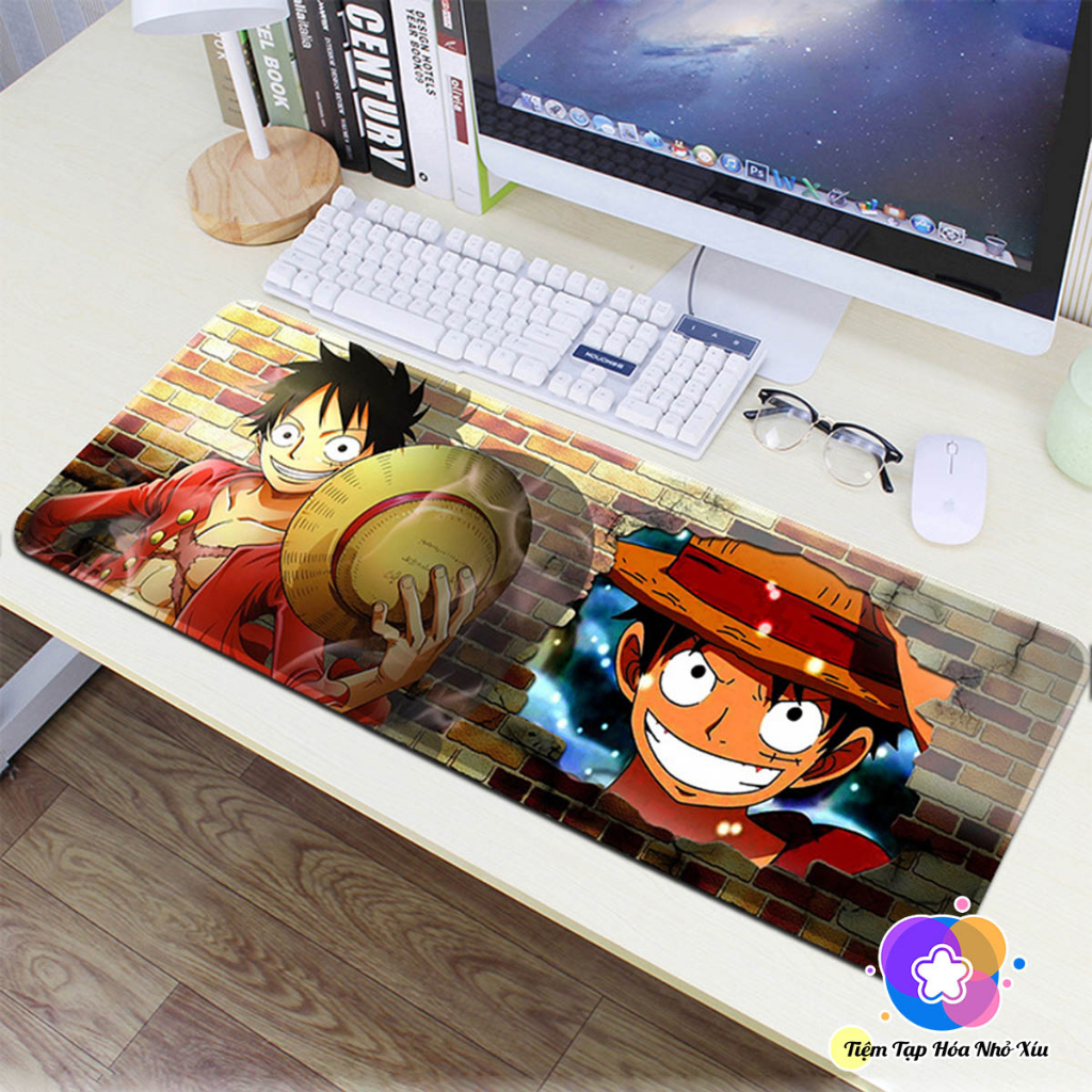 Lót Chuột Tấm Anime Cỡ Lớn 80x30 One Piece Vua Hải Tặc Lót Bàn Phím Máy Tính Decor Trang Trí Bàn Học Làm Việc