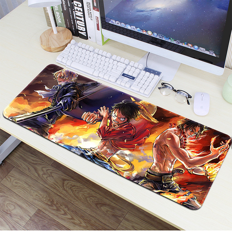 Lót Chuột Tấm Anime Cỡ Lớn 80x30 One Piece Vua Hải Tặc Lót Bàn Phím Máy Tính Decor Trang Trí Bàn Học Làm Việc