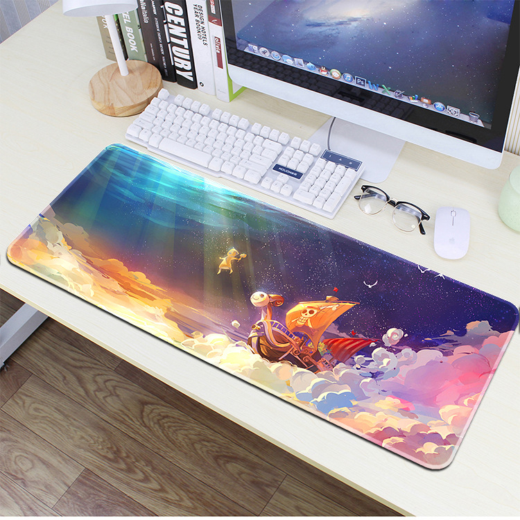 Lót Chuột Tấm Anime Cỡ Lớn 80x30 One Piece Vua Hải Tặc Lót Bàn Phím Máy Tính Decor Trang Trí Bàn Học Làm Việc