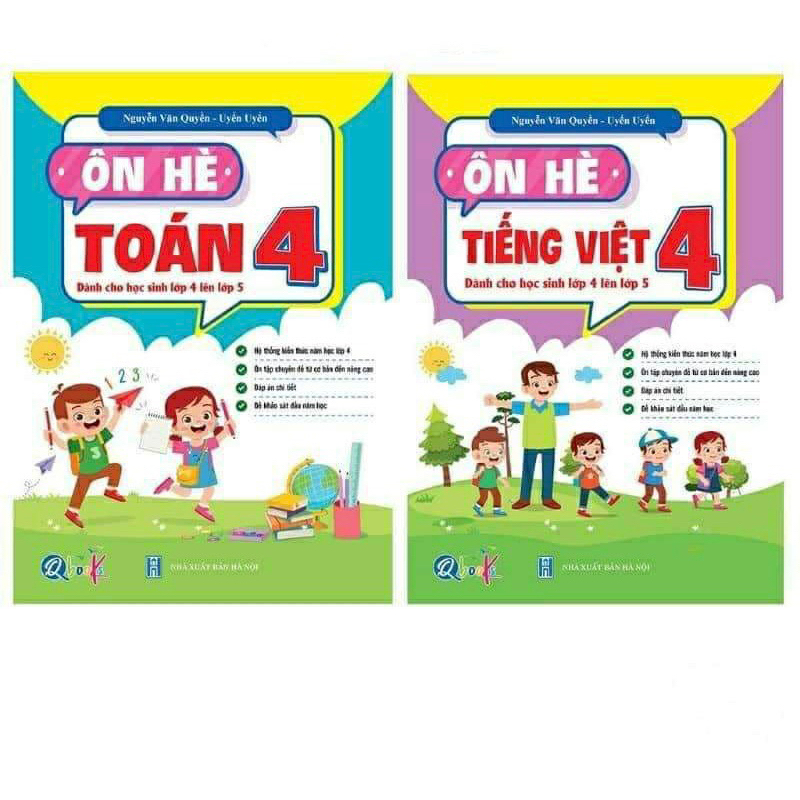 Sách - Bộ Ôn Hè Toán Và Tiếng Việt Lớp 4 - Dành Cho Học Sinh Lớp 4 Lên Lớp 5
