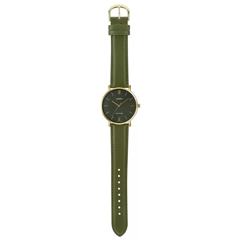 Đồng Hồ Casio Nam MTP-VT01GL-3BUDF Dây Da Màu Xanh - Chống Nước