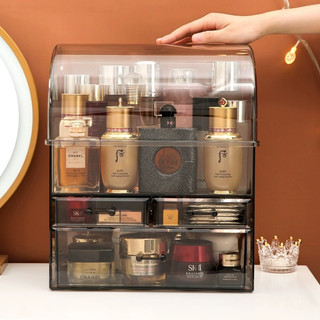 ( Size lớn 36x18x30 cm) Tủ đựng mỹ phẩm có nắp + 3 ngăn kéo