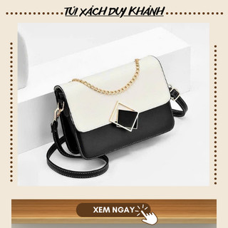 Túi đeo chéo mặt Gương dây đeo DA da mềm phối dây xích tròn cao cấp - Túi đeo chéo da mềm giá rẻ