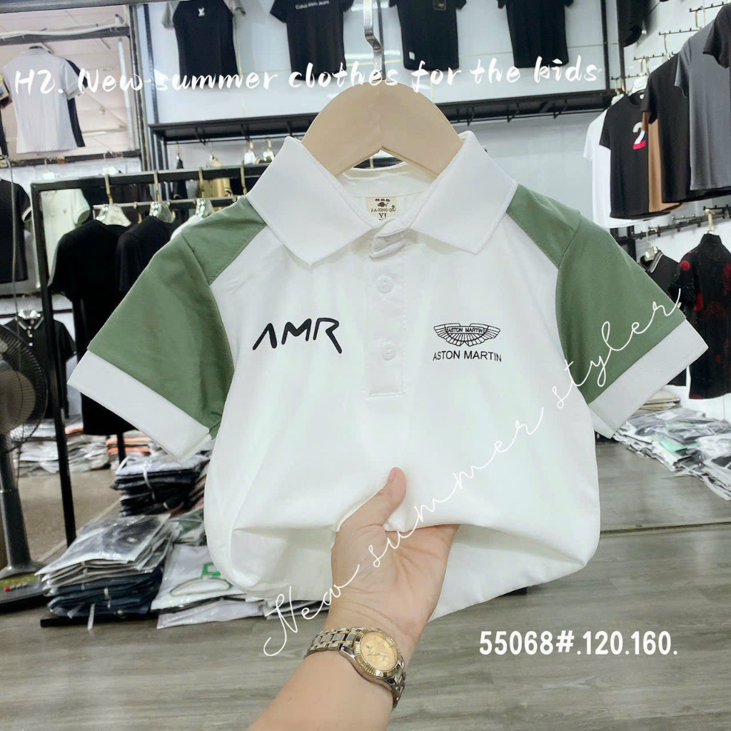 Áo polo cổ bẻ cotton xuất khẩu cho bé