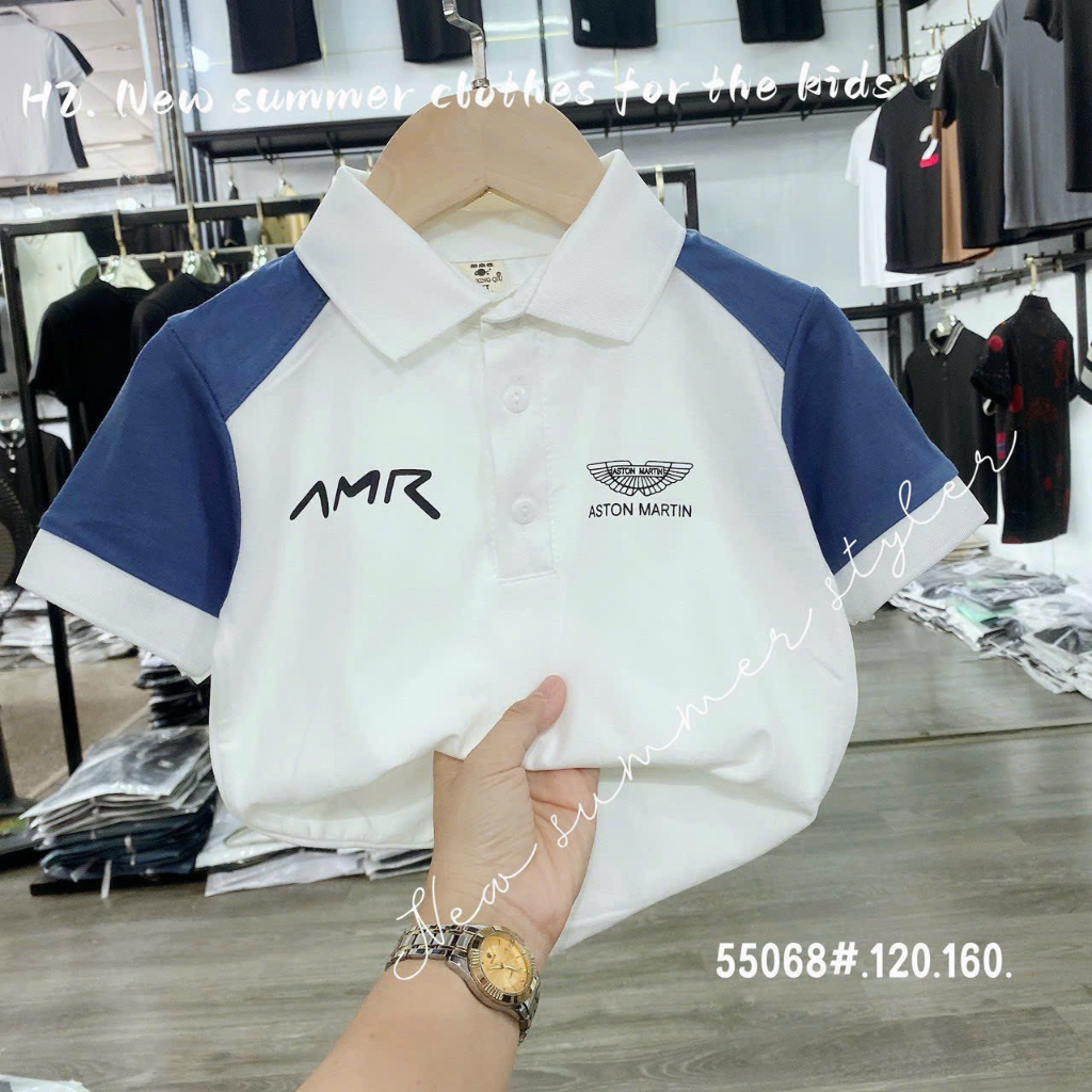 Áo polo cổ bẻ cotton xuất khẩu cho bé