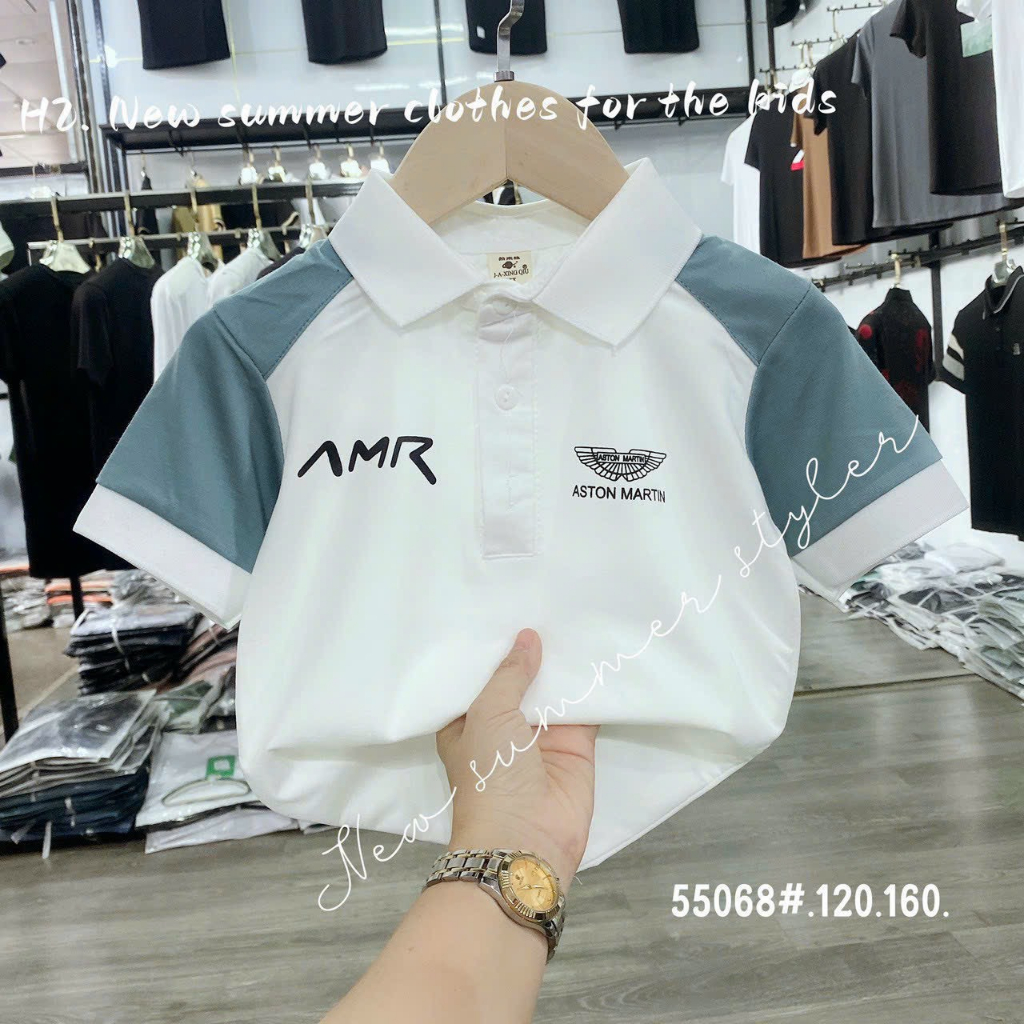 Áo polo cổ bẻ cotton xuất khẩu cho bé