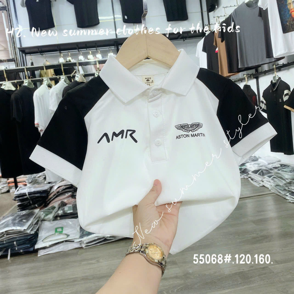 Áo polo cổ bẻ cotton xuất khẩu cho bé