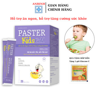 Siro ăn ngon Paster Kids Gold giúp bé ăn ngon, tăng cường sức đề kháng - Hộp 20 gói