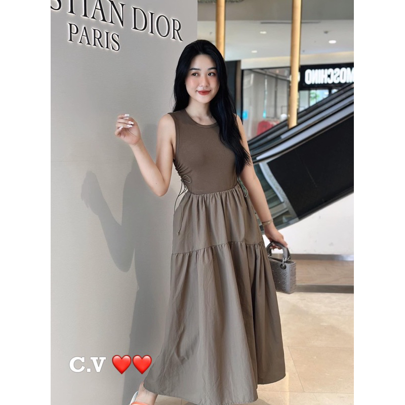 Đầm sát nách form dài chuẩn ảnh