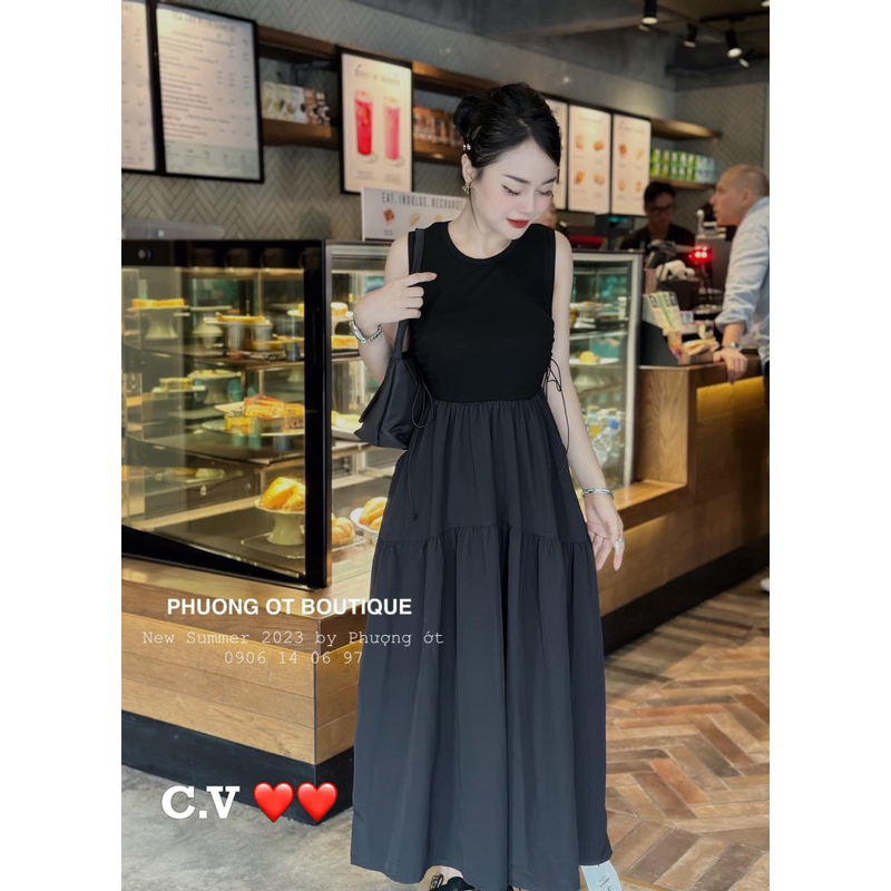 Đầm sát nách form dài chuẩn ảnh