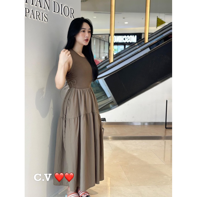 Đầm sát nách form dài chuẩn ảnh