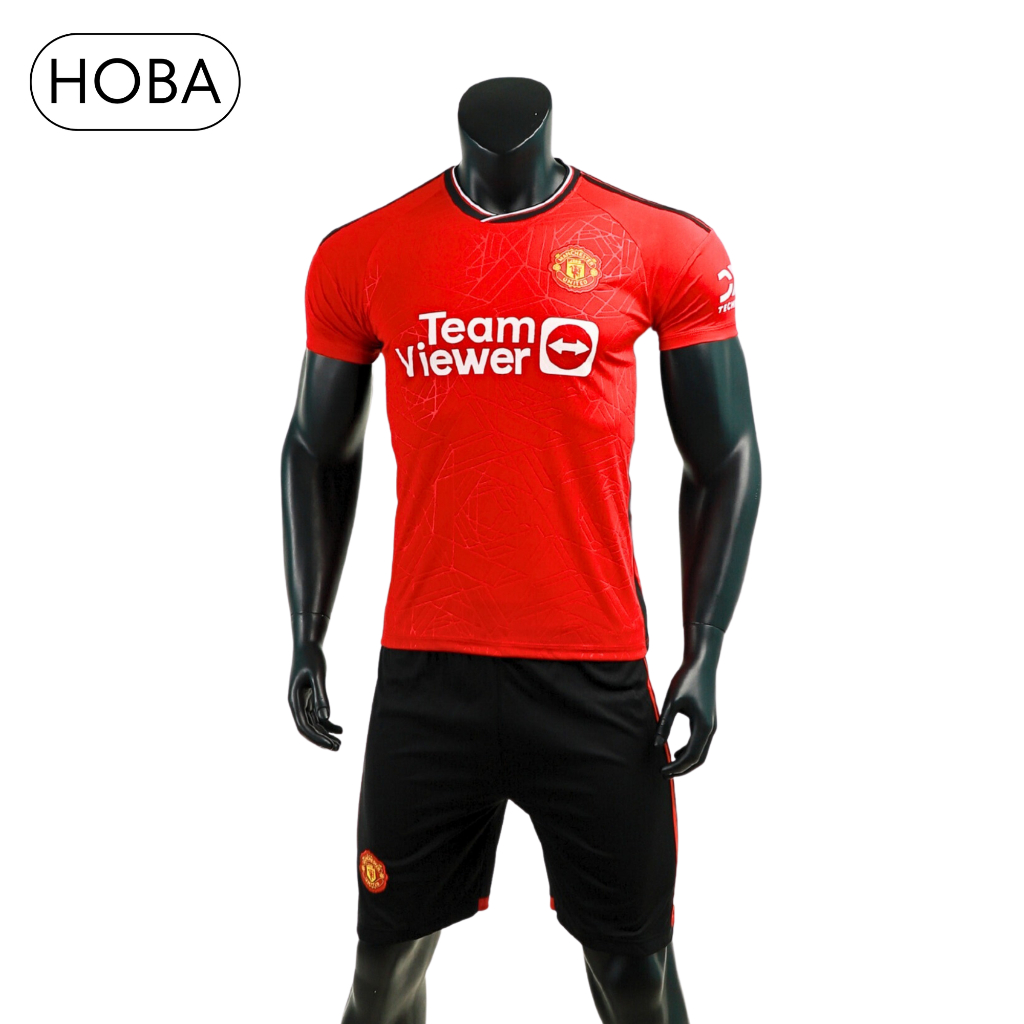 Bộ quần áo bóng đá trẻ em đồ đá banh trẻ em MU Man United đỏ thun lạnh cao cấp