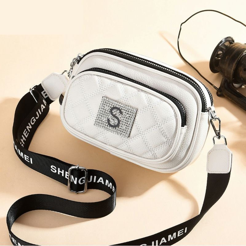 Túi xách nữ đeo chéo dây bản to chữ S nhiều ngăn mẫu mới siêu hot