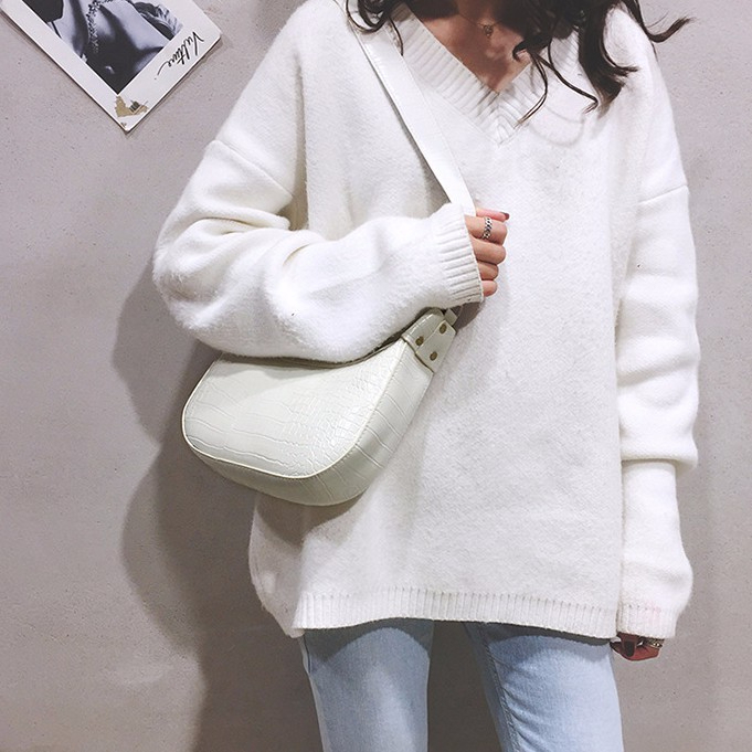 Túi xách nữ đeo chéo dây bản to chữ S nhiều ngăn mẫu mới siêu hot