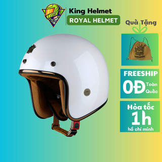 [CHÍNH HÃNG] MŨ BẢO HIỂM 3/4 ROYAL M20C ( Trắng ) Unisex Dành cho Nam Nữ - King Helmet