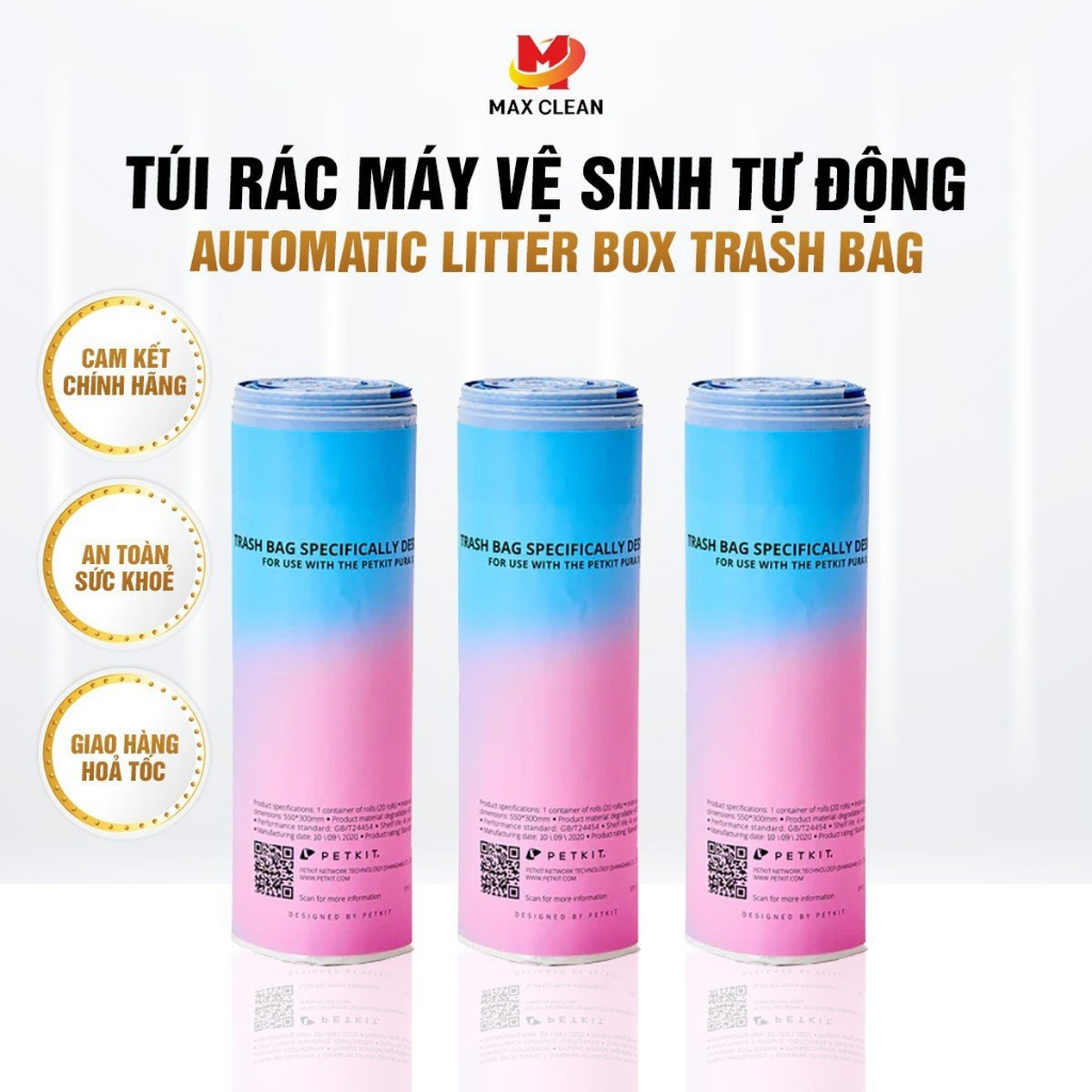 Túi Đựng chất thải Cho Máy Vệ Sinh Tự Động Petkit Pura X, Petkit Pura Max - Max Clean